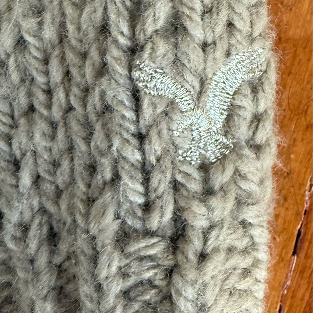 American Eagle Women's Knit Cardigan Sweater Taupe Beige Brown AEO Size S / SP - Picture 10 of 16